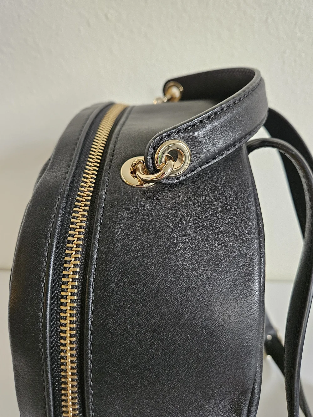Kate Spade Black Chevron Quilted Backpack